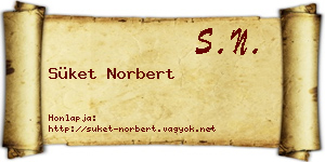 Süket Norbert névjegykártya