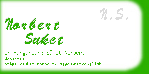 norbert suket business card